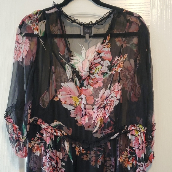 Johnny Was (Jade) Lizzy Silk Ruffle Maxi Dress - Picture 11 of 11